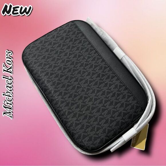 New NWT Michael Kors Jet Set Large Zip Chain Crossbody Purse – Black - Picture 4 of 6